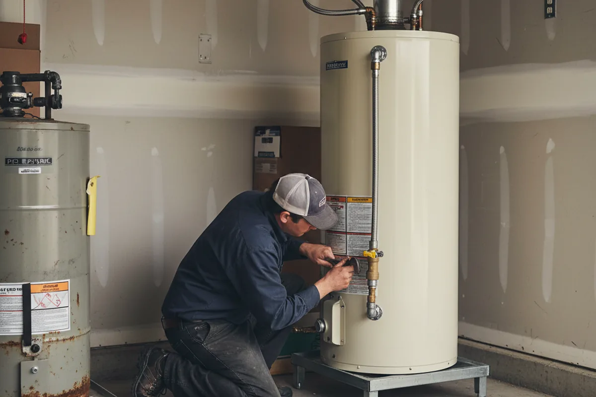 Water heater and shutoff valve replacement in Blaine